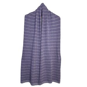 Ann Taylor Cashmere Knit Scarf Soft Purple Silver Old Money Quiet Luxury Preppy